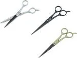 Organim Care Products 6 inch Barber Scissors Silver, Black and Gold Carbon Funner Steel (Pack of 3)