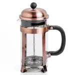 Sipologie Vintage Copper French Press Coffee Maker 1000ml, Copper, 4-Level Filtration, Heat Resistant Borosilicate Glass, Stainless Steel Housing, Measurement Marking, Coffee Spoon, Extra Filter Mesh