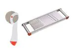 FIRST FRONT Stainless Steel Apex Pizza Cutter With Stainless Steel Jumbo Slicer Multipurpose Potato/Onion Slicer and Vegetable Slicer and (Multicolour, Pack of 2)