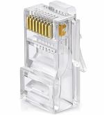 CABLES MASTER Rj45 Plug Cat5/Cat6 Network Rj-45 Lan Crimp Metal Module Plugs Connector Pack Of 5