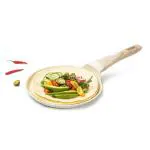 Carote Dosa Tawa Non Stick Flat Roti Tawa, Induction Dosa Pan, Granite Roti Tava, 24cm, White