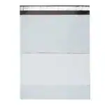 HETU Security Economy White Plastic Courier Polybag with Sealking Tape and Document Pod Jacket 60 Micron (12 x 14 inch) pack of 100