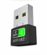 RUHZA WiFi + Wireless 4.2 USB Adapter 150Mbps Dual Band 2.4 Wireless Network External Receiver, WiFi and Bluetooth Adapter for PC/Laptop/Desktop