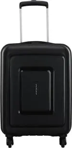 Aristocrat Sera | Cabin Trolley Bag | Hard Sided Luggage | Polypropylene | Jet Black