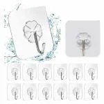 ARDAKI Wall Hanging Hook Sticker Adhesive Hooks Stainless Steel Waterproof Nails for Hanging Strong Heavy Duty Home Kitchen Bathroom Key Frame Holders No Drilling Installation (Flower Hook, 15)