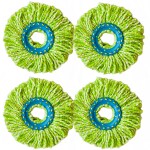 BOHEMEO Super Absorbent Mop Refill, Pack of 4, Green