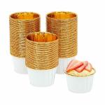 Deera Gold Inner Finish Expandable Muffin Cup Cake Mould Medium - 200 Pcs