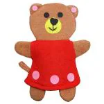 Babymoo Cotton Teddy Bear Bath Time Fun Hand Puppet Loofah Bath Glove