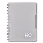 Navneet HQ| Single Subject Notebook - Grey with PP cover| Spiral Bound Notebook| Single Line Notebook| A5 Size - 14.8 cm x 21 cm| 160 Pages| Pack of 2