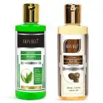 Doviko Aloe Vera Shampoo and Castor Hair Oil - Pack of 2