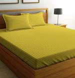 RC My Mini Bazaar 100% Cotton 220 TC Solid Satin Stripes All Around Elasticated 72 x 78 x 10