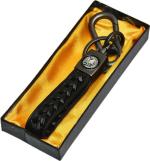 OBEROIS TRADERS Leather Criss Cross Design Made Like a Gun Key Ring For Bullet All Bikes Key Chain ()