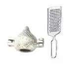 Blue Wonder Aluminium Modak Mould With Stainless Steel 1 Pcs Cheese Grater and Multicolour, Pack of 2