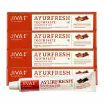 JIVA AYURVEDA Ayurfresh Toothpaste - Natural & Herbal Toothpaste - 100 g Each - Pack of 4 Toothpaste (100 g)