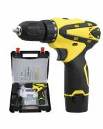 Cheston Cordless Drill Machine with 2 HSS Bits, 2 Wood Bits, 2 Wall Bits, 2 Screwdriver Bits, Keyless Chuck and 2 Batteries (12 V, 10mm)