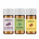 Essentia Extracts Combo of Lavender, Tea Tree and Ylang Ylang Essential Oil, 9ML (3*9ML)