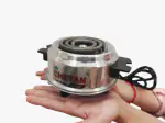 MyChetan Smallest Portable Coil Electric Stove 500 watt/Electric stove for cooking |Electric Cooking Heater | Induction Cooktop | Works With All Metal Utensils |500 WATT STAINLESS STEEL