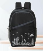 Onego Large 35 L Backpack Modern Classic Waterproof School and College Bag ideal For Boys and Girls (Black)