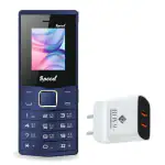 Royal Mobisol Speed Keypad Basic Phone | 1050mAh Long Lasting Battery | Dual SIM Port | Built-in FM Radio | Built-in Mobile Stand | Fast Charging | Dual Port | 4.1Amp Charger | Compatible with all Android and iOS Devices