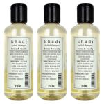 Premium Khadi Herbal Honey And Vanilla Shampoo for Men 210 ml (Pack of 3)