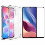 Kite Digital Redmi Mi 11X/11X Pro Transparent Bumper Shock Proof Corner Soft TPU Silicone Flexible Back Case Cover + 5D/6D/11D/21D (Black) Tempered Glass Screen Protector