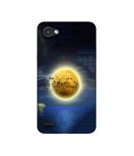 Casotec Moon View Design Printed Silicon Soft TPU Back Case Cover for LG Q6 Plus