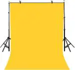 coku Photography Backdrop Background Cloth for Photo Shoot Portrait Video Shooting - (Yellow) (8x12 ft)