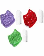 BEAUTIQ AND COLLECTIONS Gilli Shopee Reusable and Washable Cloth Button Diaper with Insert - One Size (Pack of 6)