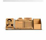 Future Works Desk Calendar 2023 Lifetime Infinite Perpetual Wooden Table Calendar Best For Office Stationery Items With Mobile Stand Desk Organizer Big Size (Eco Friendly) (Elon Musk)