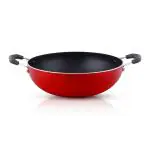 Navrang Red Non-Stick Aluminium Kadai 22 cm 2 Liter