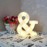 Party Propz White Polypropylene Alphabet Asthetic Decorations Light Letters