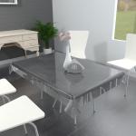 MONKDECOR PVC Transparent 6 Seater Rectangular Dinning Table Cover Without Lace (Size-54x78 Inches)
