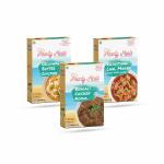 Hearty Meals 260g Cooking Mix Combo | Delhiwala Butter Chicken, Bengali Chicken Kosha, Rajasthani Laal Maas | Instant Gravy Premix Masala | Ready in 20 - 25 min | Serves 15-18 | No Preservatives | Ready To Cook Indian Masala Spice | 3 Packs
