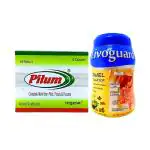 Herbshd 100% HERBAL PILUM 30 CAPSULES & LIVOGUARD CHURNA 100GM FOR COMPLETE RELIEF FROM PILES combo (PACK OF 2)