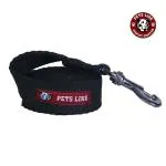 PetsLike Spun Poly Leash, Black (25 mm) Dog Leashes