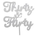 Hippity Hop Silver 30Th Birthday Cake Topper