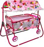 S. S Steelo Art Baby Crib and Cradle Two in One (EvaPink)