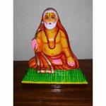 GP DECOR Multicolor Paper Sri Raghavendrar 11Inch Doll 1 pc 20.3x12.7x27.9 cm
