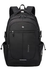 Aoking Black Unisex Waterproof Laptop Backpack 28L
