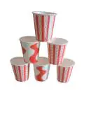 Kanta 150 ml Long Red Paper Cups for Tea/Coffee (Pack of 250 Pcs)