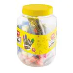 Flair Creative Series Colourful Boom Eraser Jar Pack | Neat & Dust Free Erasing | Triangle Shape for Easy to Grip | Non-Toxic & Safe for Childrens | Pack of 30
