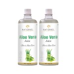 NATURREL Aloevera Juice , 2L | Rejuvenates Skin and Hair| Made With Cold Pressed | Immunity Boosting | 100% Pure, Natural Juice | Comes in a Pack of 2
