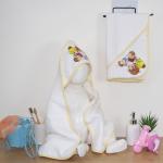 Rangoli 100% Cotton Baby Towel For New Born | Soft & Skin-Friendly Baby Bath Towel (Pack Of 2) | Yellow