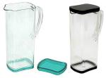 UNDER ZONE Multicolor Plastic Unbreakable Juice Jug With Lid (Pack Of 2)