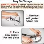 Pioneer Nitrile Rubber Gasket Compatible with Hawkins Contura & Contura Black 3 litres Inner LID Pressure Cooker (Pack of 3)