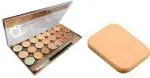 Lenon Allround Bronze Highligh Contour Cream Palette (24 Shades) With Beauty Blender Puff (2 Items in the set) (2 Items in the set)