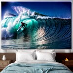 Love Creation A4 Size poster print for creative wall art- wave-warrior-digital-art-print-6340( Sticker)