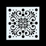 BanteyBanatey Plastic Craft Stencil / Design Stencil / Shape Stencil / Pattern Stencil White for Craft, Painting, Mandala, Scrapbooking, Card Making, Colouring, DIY Design 12 (20 x 20 cm)