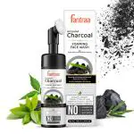 Fantraa Activated Charcoal Foaming Face Wash with Built-In Face Brush For Pollution & Oil Control