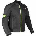 Allextreme TRIPPER Bike Rider Jacket Windproof Biker Mesh Fabric Biking Gear with Back Protection Armour for Men - (Neon Green & Black, XL)